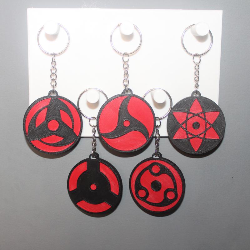 5 Naruto Keychains 2 Sharingan