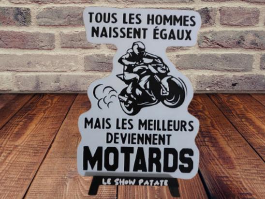 Humorous Motorcycle Plaque Hueforge