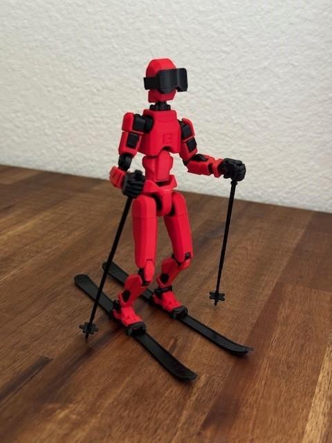 Skis, poles + goggles for Dummy 13