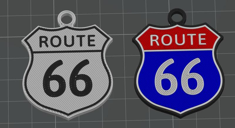 ROUTE 66 keychain