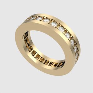 Elegant Eternity Wedding Ring 3D print