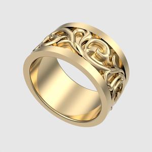 Ornate Filigree Band Ring 3D print