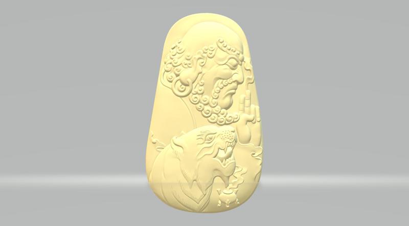 Fuhu Arhat Pendant 3D print model