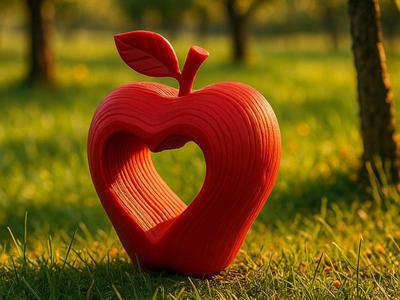 Apple with Heart Heart Apple of Love