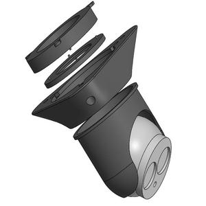 Housing for security camera - round model