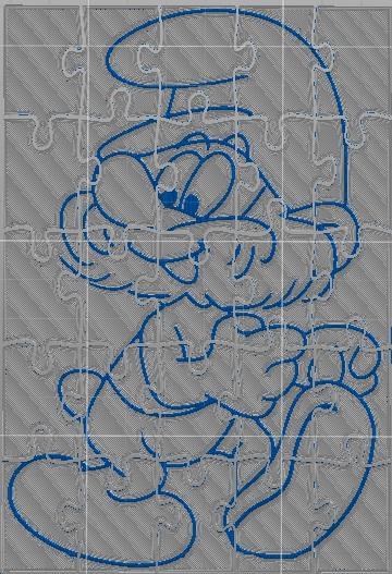 Puzzle - cool papa smurf