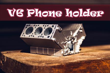 V6 Engine holder / organizer for phones and pendrives
