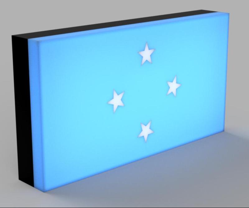 World Flags - Micronesia LED Lamp