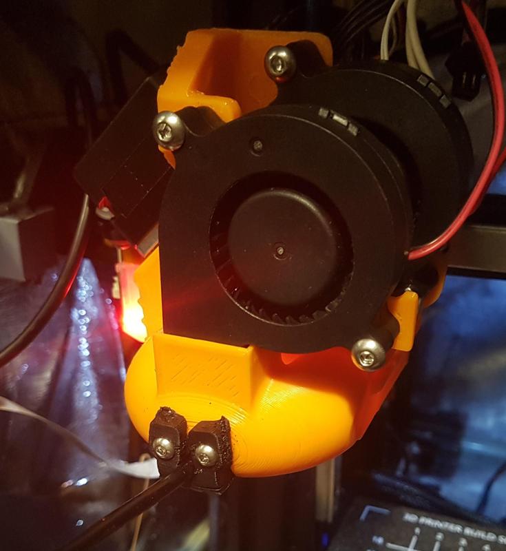 Microswiss NG Dual 5015 blower shroud with Borescope camera attatchment