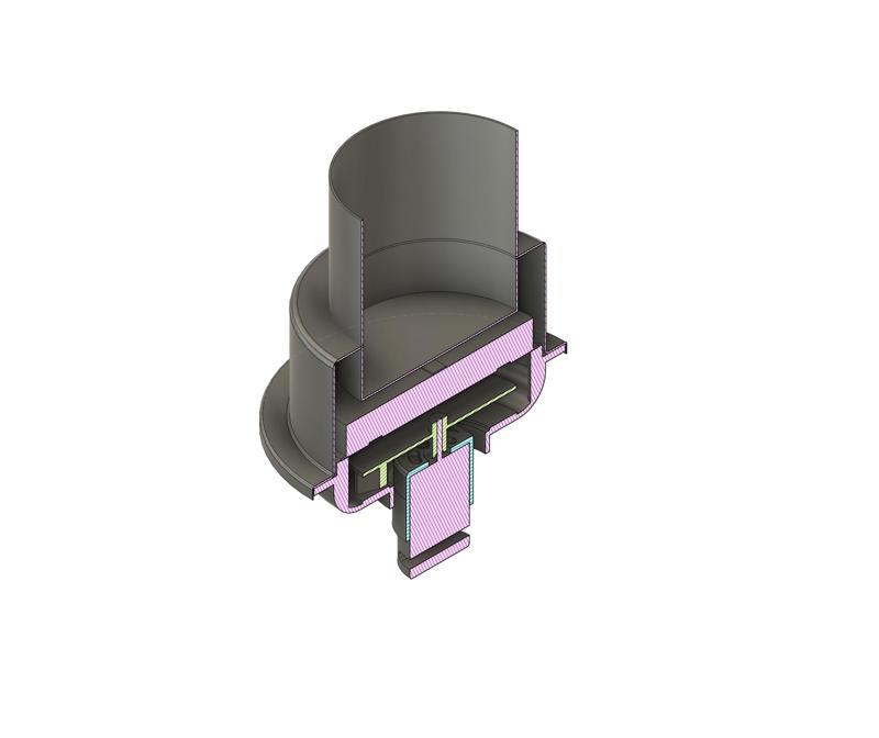 Hot Air Popcorn Maker Inside Diagram 3D Model