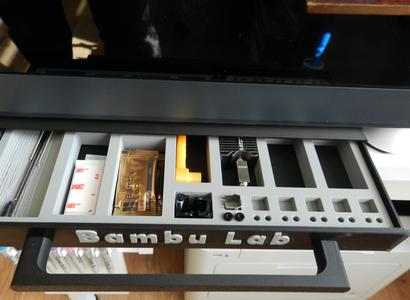 Organizer for accessories under the Bambu Lab