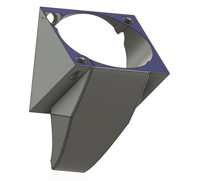 E3D v6 layer fan adapter single fan