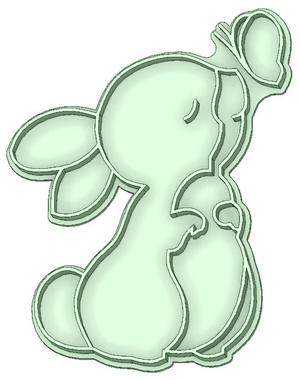 Rabbit 9 butterfly cookie cutter