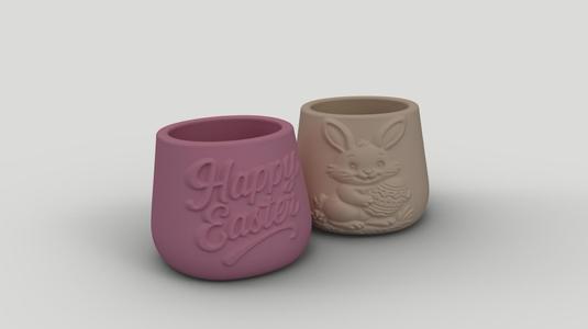 Easter Bunny & Happy Easter Pen Holder - Gift Cup
