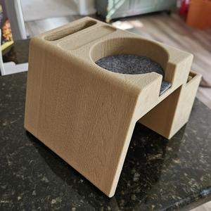 Lovesac Compatible Cup Holder w/ Wood Texture (Angled and Standard Side)