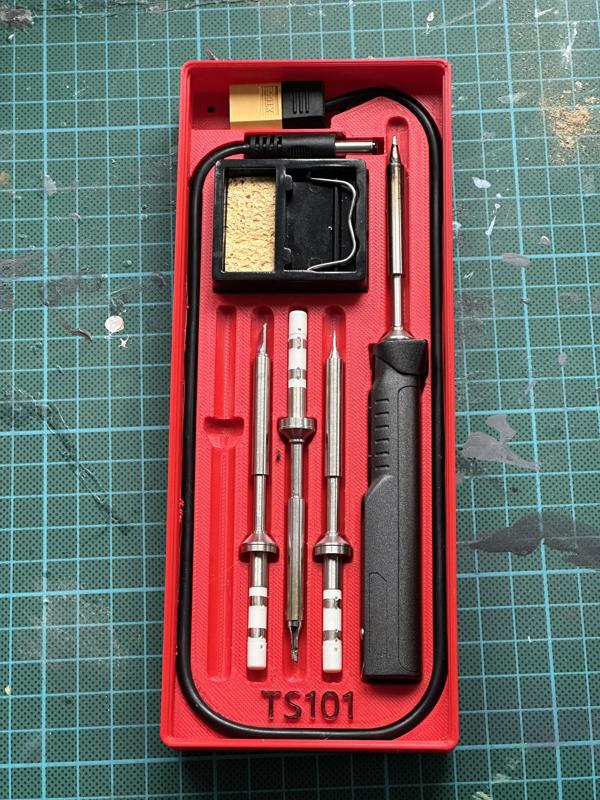 TS101 Mini Soldering Iron with XT60 Cable, MiniSpool fully assembled