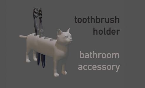 Toothbrush Cat - Bathroom Accessory