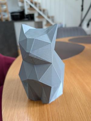 Low poly cat urn - tight fit