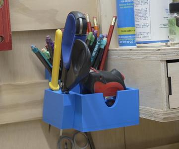 Bitner Built French Cleat VIP Holder  (tape measure, knife, scissors, pencils)