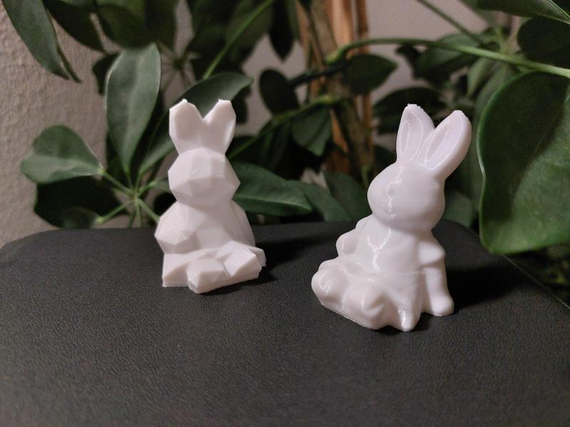 Easter Bunny high and low poly 1