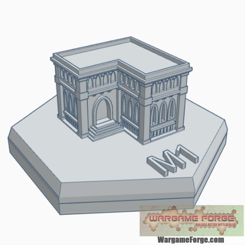 Gothic Building 9 Hex Map Scale HMSG009