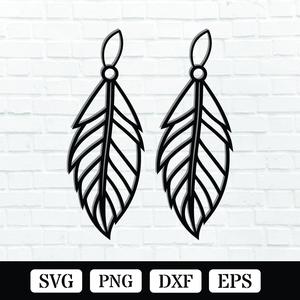 Feather Earring Metal Wall Art Laser Cut Files