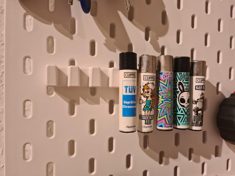 Clipper Lighter Mount for Skadis Board