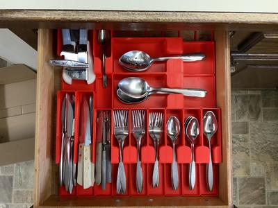 Gridfinity silverware holders