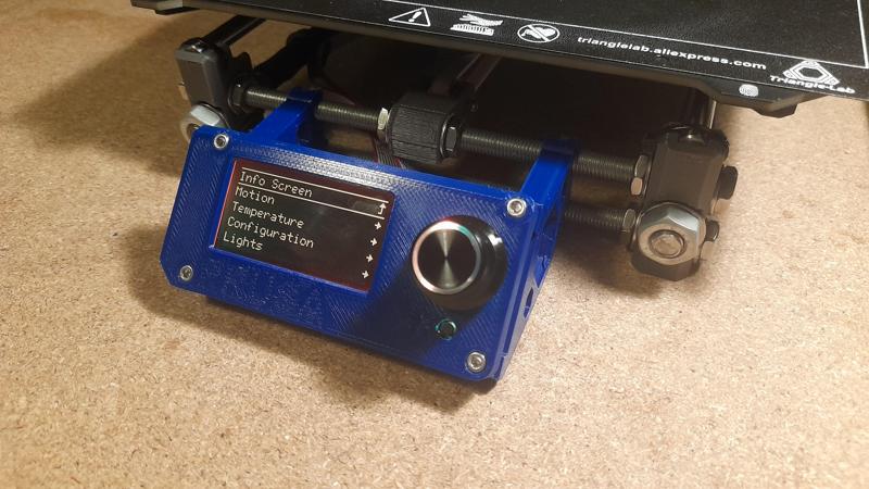 (Remix) Prusa MK2 Mini 128x64 Display Mount (uses M3 heatsets)
