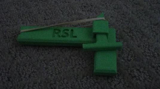 A simple rubber band gun