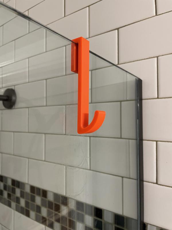 Shower Hook for 9.65mm Thick Glass 100mm Tall