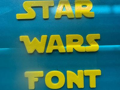 Star Wars Font - Full Alphabet and all numbers