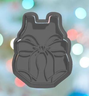 Baby Shower Onesie With Bow Cookie Cutter