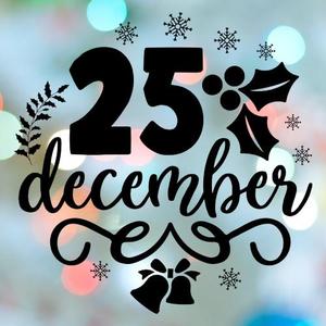 Christmas Stamp 25 December Cookie Cutter
