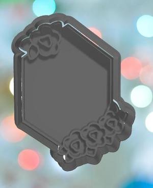 Mothers Day Floral Plaque Cookie Cutter