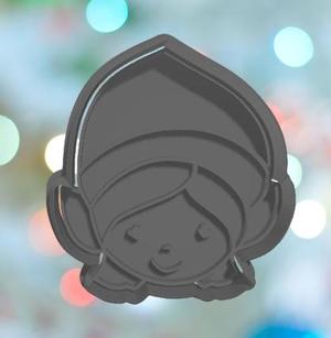 Elf Girl Face Cookie Cutter
