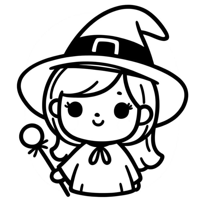 Cute witch cookie cutter