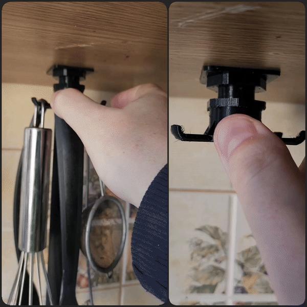 Suspended rotating utencils holder