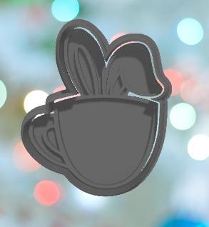 Bunny Ears Coffee Cookie Cutter