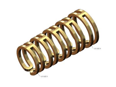 Simple open work stacker band US sizes 5to9 3D print model
