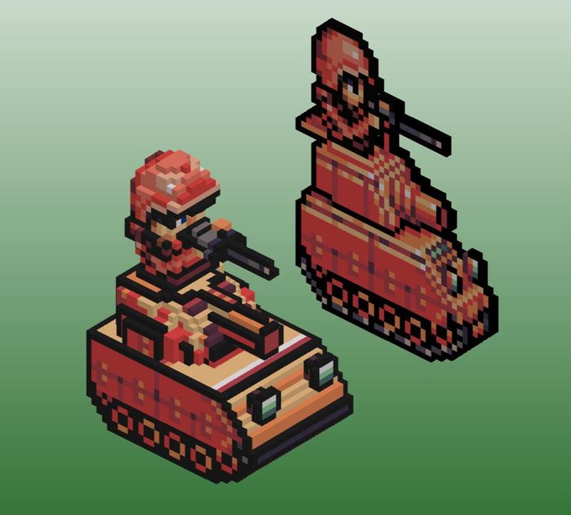 Advanced wars style mini tank