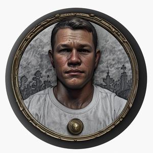 Matt Damon medallion pendant