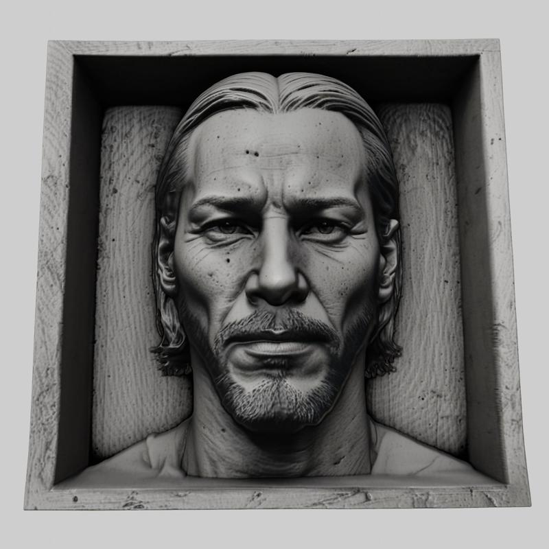 Keanu Reeves head relief actor