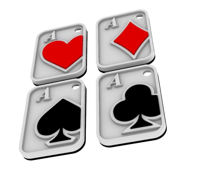 Cards - Aces key chains