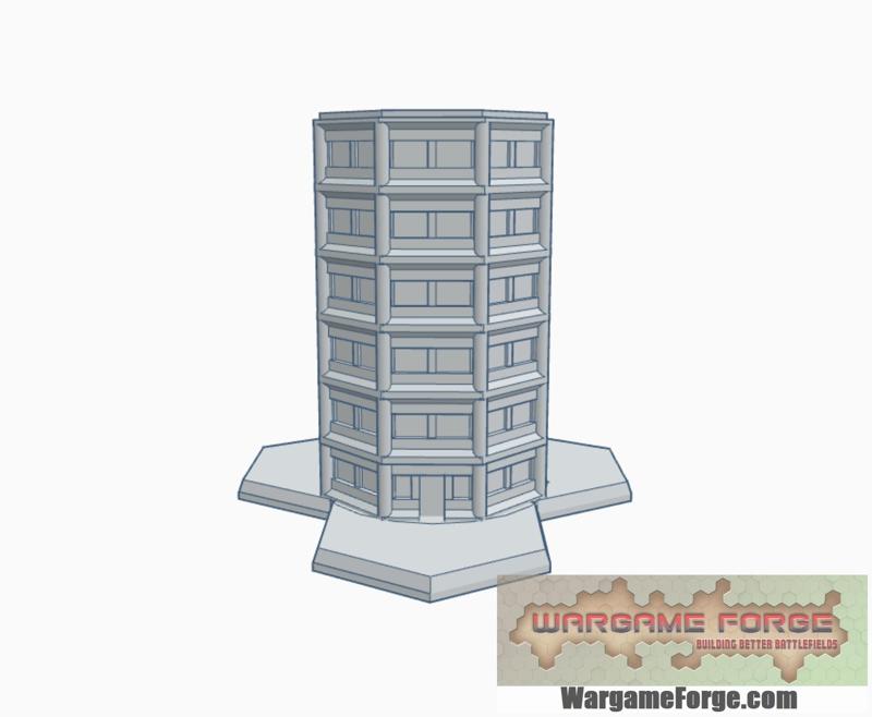 Sci-Fi Building 9 with Hex Base SFHB009