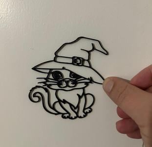 Chat d'Halloween decoration murale