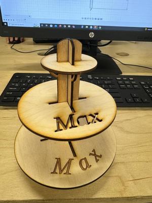 Tree Display Stand Laser Engraved (Christmas) (Decoration) Blank No Name