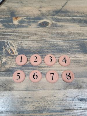 Tabletop RPG Numbered Enemy Markers