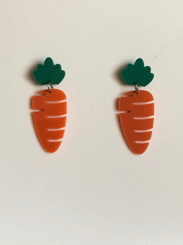 Earring Carrot zanahoria easter egg