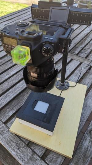 Shadowbox film slide scanner
